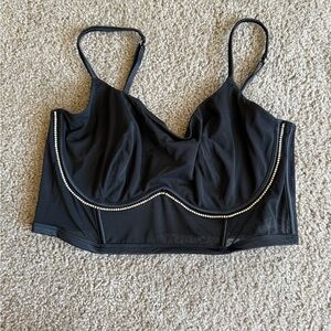 Auden Black Bra with Adjustable Straps and Underwire Support